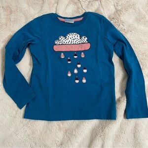 Blue Kids Shirt with Cloud Design